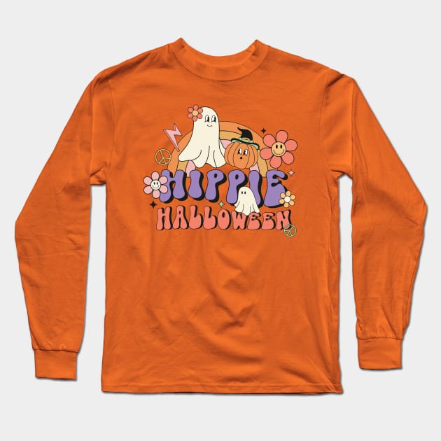 Hippie Halloween Long Sleeve T-Shirt by Erin Decker Creative